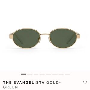 THE EVANGELISTA GOLD-GREEN- OVAL SUNGLASSES